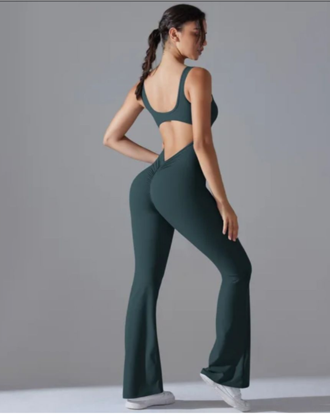 ENTERIZO PANTALON ESTELA VERDE COBALTO